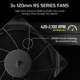 Corsair Nautilus 360 RS Motherboard All-in-one liquid cooler Black