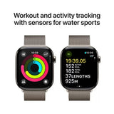 Apple Watch Series 10 GPS + Cellular 46mm Natural Titanium Case with Natural Milanese Loop - S/M