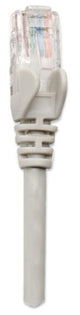 Intellinet Network Patch Cable, Cat5e, 2m, Grey, CCA, U/UTP, PVC, RJ45, Gold Plated Contacts, Snagless, Booted, Lifetime Warranty