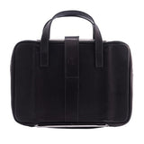R-Go Tools Laptop bag R-Go Viva, full-grain leather, with integrated laptop stand, shoulder strap, 15.6-inch, black