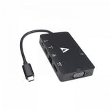 V7 V7UC-U3CRJ45HDVG-BLK USB graphics adapter 3840 x 2160 pixels Black
