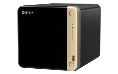 QNAP TS-464 NAS Tower Intel® Celeron® N5095 8 GB DDR4 32 TB HDD QNAP Turbo System Black, Gold