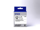 Epson C53S654021/LK-4WBN Ribbon black on white extra adhesive 12mm x 9m for Epson LabelWorks 4-18mm/36mm/6-12mm/6-18mm/6-24mm