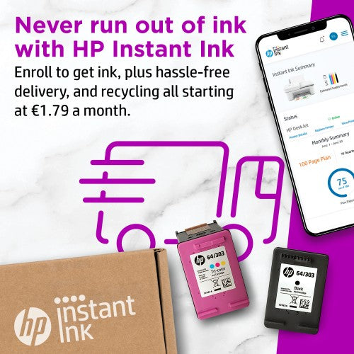 HP DeskJet 4120e Wireless All-in-One Color Printer, Instant Ink; Copier, Scanner