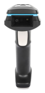 Manhattan Wireless 2D Handheld Barcode Scanner, 250mm Scan Depth, up to 80m effective range (line of sight), Max Ambient Light 100,000 lux (sunlight), Black, Charging cable (USB-A to USB-C into device) 1m included, Three Year Warranty