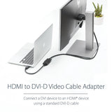 StarTech.com 8in HDMI to DVI-D Video Cable Adapter - HDMI Male to DVI Female