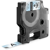 Dymo 622289 Ribbon Polyester permanent black on Transparent 12mm x 5,5m for Dymo Rhino 6-12mm/19mm/24mm