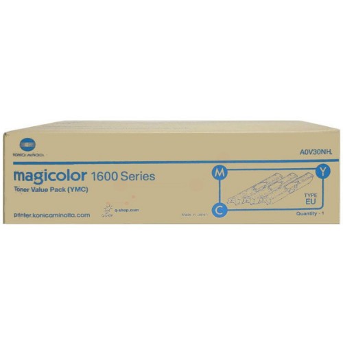 Konica Minolta A0V30NH Toner Rainbow-Kit (c,m,y), 3x2.5K pages/5% Pack=3 for KM MagiColor 1600 w/1690