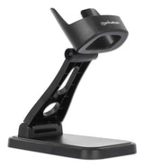 Manhattan Adjustable Barcode Scanner Stand, Height and Angle Adjustable, suitable for barcode scanner products 153997, 154116 and 154185, Black, Lifetime Warranty