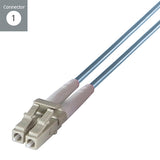 connektgear 15m Duplex Fibre Optic Multi-Mode Cable OM3 50/125 Micron LC to ST Aqua 3-5 working days non cancellable non returnable