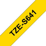 Brother TZE-S641 DirectLabel black on yellow extra strong Laminat 18mm x 8m for Brother P-Touch TZ 3.5-18mm/36mm/6-18mm/6-24mm/6-36mm