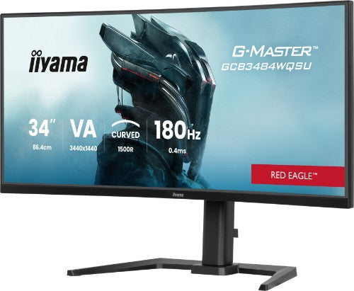 iiyama G-MASTER GCB3484WQSU-B1 computer monitor 86.4 cm (34") 3440 x 1440 pixels UltraWide Quad HD LED Black