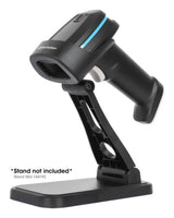 Manhattan 2D Long Range LED Barcode Scanner, USB, 450mm Scan Depth, Max Ambient Light 100,000 lux (sunlight), Supports symbologies - 1D (x21 versions) and 2D (x10 versions), Scanner RJ45 to USB 1.8m cable (most popular type, which is USB-A), Black, 3 Year