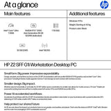 HP Z2 SFF G1i Intel Core Ultra 7 265K 32 GB DDR5-SDRAM 1 TB SSD NVIDIA RTX 2000 Ada Windows 11 Pro Workstation AI Workstation, AI PC Black