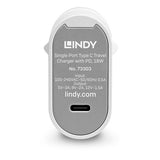Lindy 18W USB Type C PD Charger, Multi Country