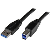 StarTech.com Active USB 3.0 (5Gbps) USB-A to USB-B Cable - M/M - 5m (15ft) - TAA
