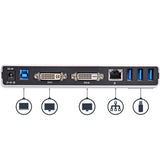 StarTech.com Dual-Monitor USB 3.0 Docking Station with DVI and Vertical Stand