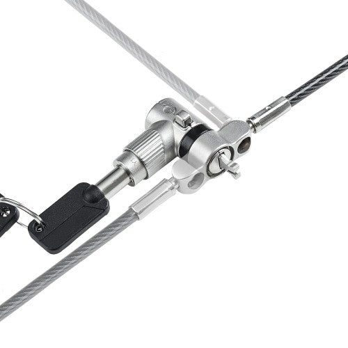 StarTech.com 3-in-1 Universal Laptop Lock 6.6ft (2m), Master Keyed Locking Cable, Computer Security, Compatible w/Noble Wedge®/Nano/K-Slot; Anti-Theft Cut-Resistant Cable