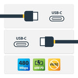 StarTech.com 6.6ft (2m) USB-C Charging Cable, Charge & Sync, 60W (3A) PD, USB 2.0 Laptop Charger Cable, USB-IF Certified - USB C Charging Cord