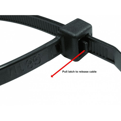 Cables Direct CTR-200B cable tie Ladder cable tie Nylon Black 100 pc(s)
