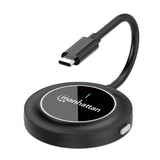 Manhattan 1080p Wireless HDMI Display Adapter with USB-C Transmitter, Dongle Wirelessly Displays a Video Signal from a USB-C Device on an HDMI TV or Projector, Requires Receiver from #208420 Wireless HDMI Presentation Kit, Black