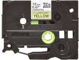 Brother TZE-C31 DirectLabel black on yellow Laminat 12mm x 5m for Brother P-Touch TZ 3.5-18mm/6-12mm/6-18mm/6-24mm/6-36mm