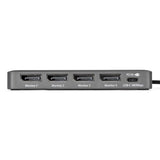 StarTech.com USB-C to Quad-Monitor Workstation Adapter, 4K 60Hz DisplayPort, 140W PD Passthrough for Laptop Charging, USB Port for Wireless Keyboard / Mouse, TAA