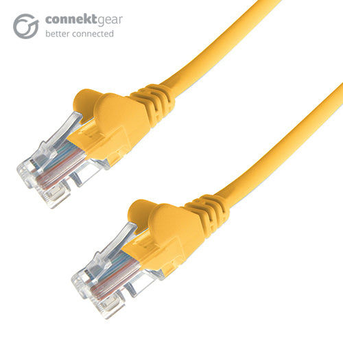 connektgear 2m RJ45 CAT6 UTP Stranded Flush Moulded LS0H Network Cable - 24AWG - Yellow  - Computer Cables - connektgear