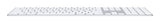 Apple Magic w/ Numeric Keypad keyboard Universal Bluetooth QWERTY English Silver, White