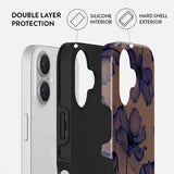 BURGA Velvet Night mobile phone case 15.5 cm (6.1") Cover Black, Blue, Brown