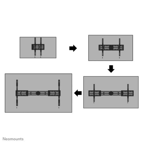 Neomounts WL30S-950BL19 Heavy duty wall mount 55-115" - fixed - lockable - landscape and portrait