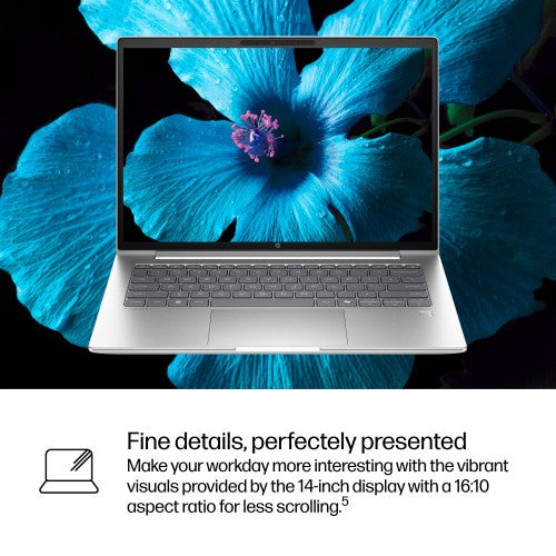 HP ProBook 4 G1iR Intel Core 7 150U Laptop 35.6 cm (14") WUXGA 16 GB DDR5-SDRAM 512 GB SSD Wi-Fi 6E (802.11ax) Windows 11 Pro Silver