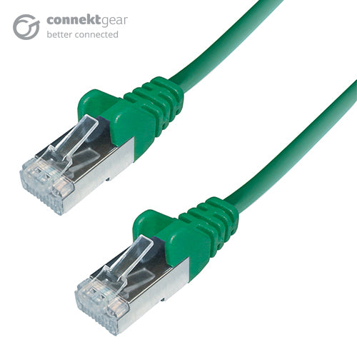 3m RJ45 CAT6A SSTP Stranded Flush Moulded LS0H Network Cable - 26AWG - Green