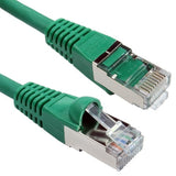 Cables Direct 0.5m CAT6a, M - M networking cable Green S/FTP (S-STP)