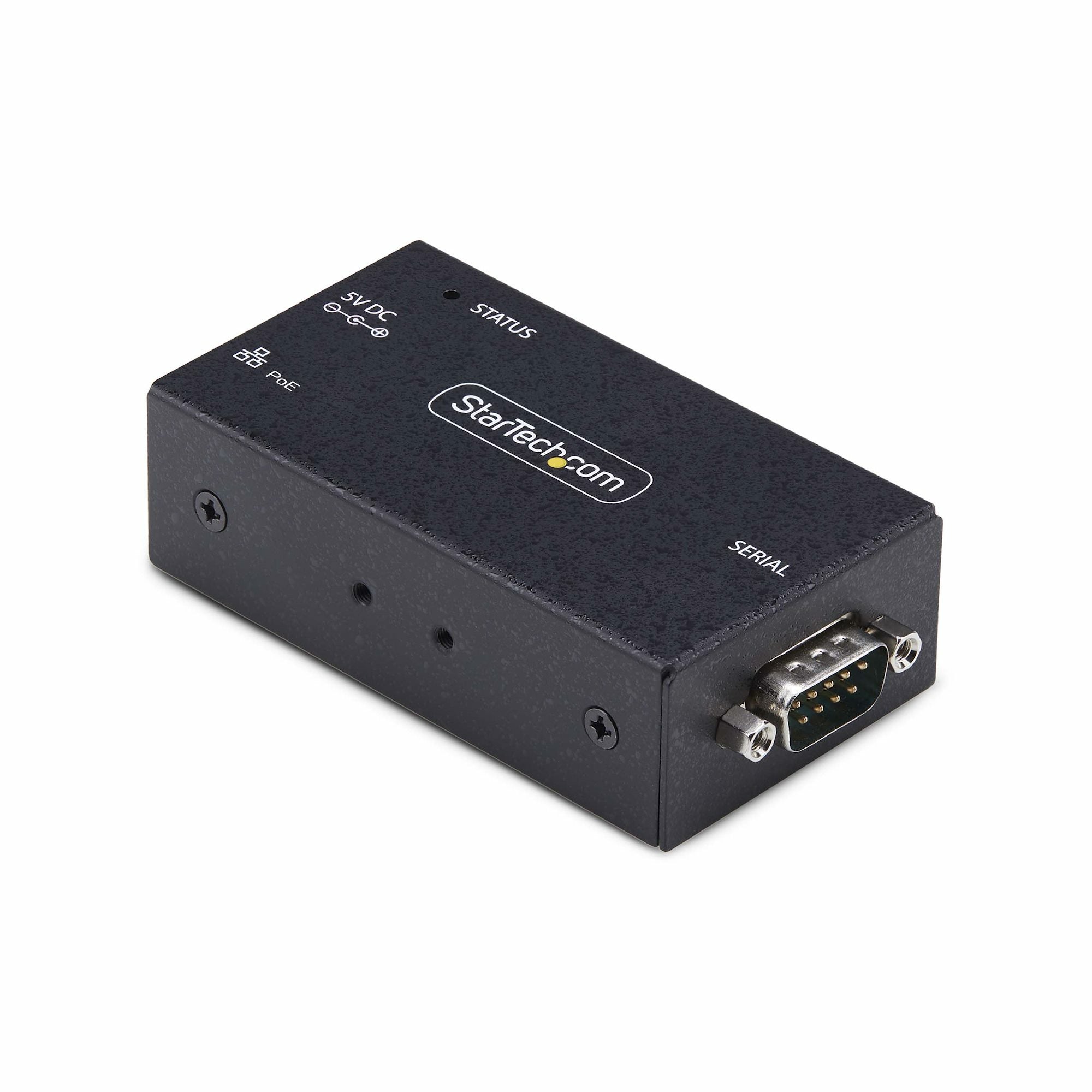 StarTech.com 1-Port Serial to Ethernet Adapter, 802.3af PoE IP Serial Device Server For Remote RS232 Devices, Wall/DIN Rail Mountable, RJ45 LAN to DB9 Serial Converter  - Computer Components - StarTech.com