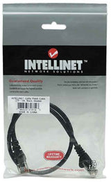 Intellinet Network Patch Cable, Cat5e, 0.5m, Black, CCA, U/UTP, PVC, RJ45, Gold Plated Contacts, Snagless, Booted, Lifetime Warranty