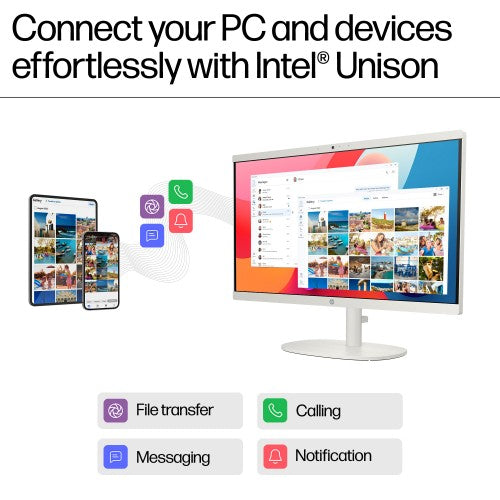 HP 22-dg0007na Intel® Celeron® N100 54.5 cm (21.4") 1920 x 1080 pixels All-in-One PC 8 GB DDR5-SDRAM 128 GB Flash Windows 11 Home Wi-Fi 6 (802.11ax) White