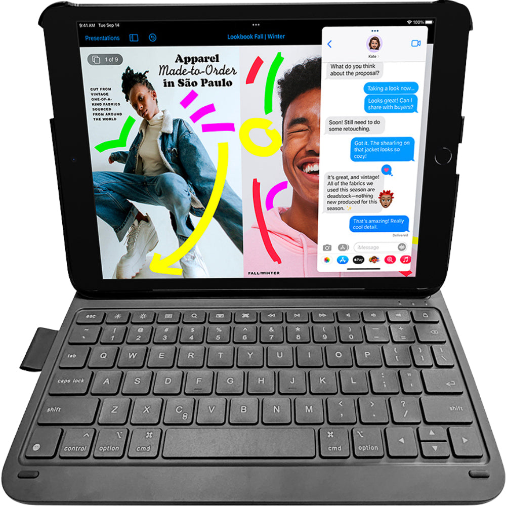 DEQSTER Slim PRO Keyboard for iPad 10.2" (7th/8th/9th Gen.), QWERTY Layout  - Data Input Devices - DEQSTER