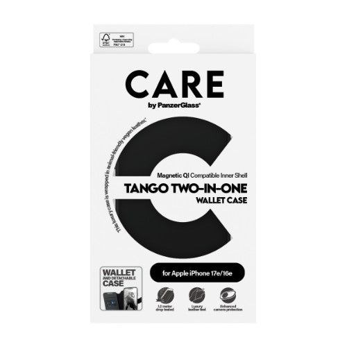 PanzerGlass CARE™ by ® Tango 2-in-1 Wallet Case w. Qi iPhone 17e | 16e