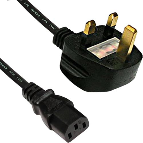 Cablenet 5m UK (5 Amp) - IEC C13 Black PVC 1.0mm Power Leads  - Computer Cables - Cablenet