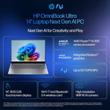 HP OmniBook Ultra 14-fd0001na Copilot+ PC AMD Ryzen AI 9 365 Laptop 35.6 cm (14") Touchscreen 2.2K 16 GB LPDDR5x-SDRAM 1 TB SSD Wi-Fi 7 (802.11be) Windows 11 Home Silver