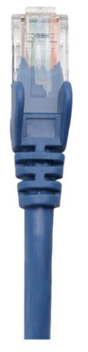 Intellinet Network Patch Cable, Cat6, 0.25m, Blue, CCA, U/UTP, PVC, RJ45, Gold Plated Contacts, Snagless, Booted, Lifetime Warranty