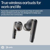 Poly Voyager Free 60 UC Carbon Black Earbuds +BT700 USB-A Adapter +Basic Charge Case