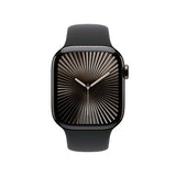 Apple Watch Series 10 GPS + Cellular 42mm Slate Titanium Case with Black Sport Band - S/M