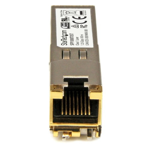 StarTech.com MSA Compliant SFP Transceiver Module - 1000BASE-TX~MSA Uncoded SFP Module - 1000BASE-TX - SFP to RJ45 Cat6/Cat5e - 1GE Gigabit Ethernet SFP - RJ-45 100m