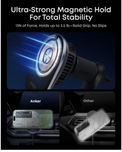 Anker B2933H11 mobile device charger Smartphone Black Cigar lighter Wireless charging Fast charging Auto