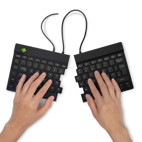 R-Go Tools Ergonomic keyboard R-Go Split Break v2 with break software, ergonomic split keyboard, QWERTY (UK), Wired, black