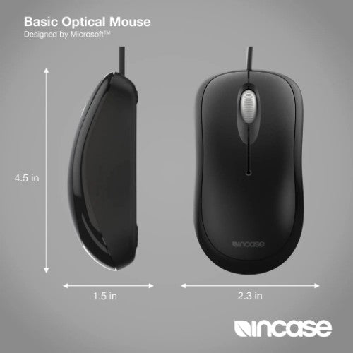 Incase Designed by Microsoft Wired USB-A Basic Optical Mouse (EU/UK)