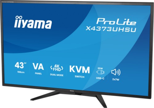 iiyama ProLite X4373UHSU-B2 computer monitor 108 cm (42.5") 3840 x 2160 pixels 4K Ultra HD LED Black