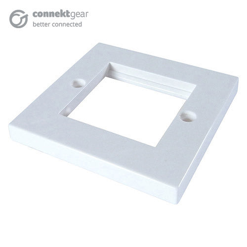 connektgear AV Single Faceplate - 2 Module 86 x 86mm Flat Edge - White  - Wiring Devices & Accessories - connektgear